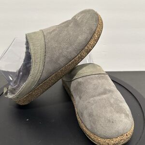 Haflinger Snowbird Suede Shearling Lined 40 Gray Slate Clogs Mules Shoes Comfort